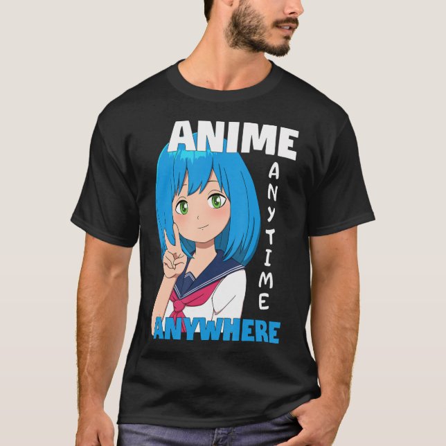 Camiseta Anime Anytime Anywhere Anime Chica (Anverso)