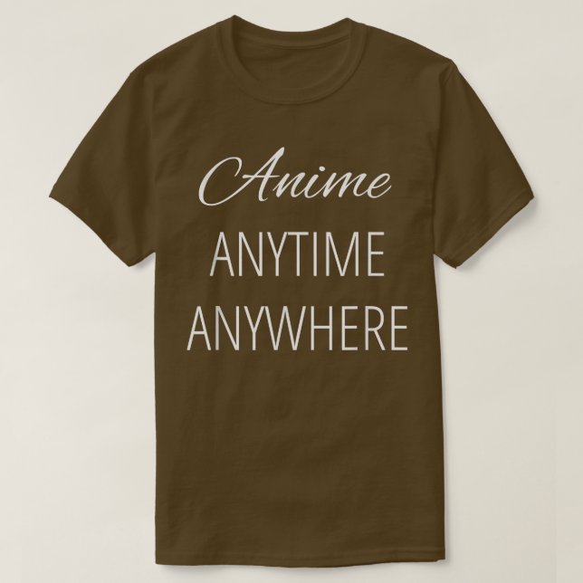 Camiseta Anime Anytime Anywhere Cita Graciosa A Los Jóvenes (Diseño del anverso)