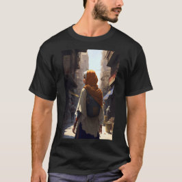 Camiseta Anime Arab Women Walking through Middle Eastern Ci