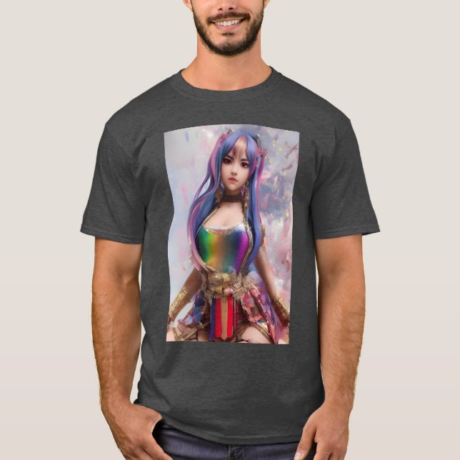 Camiseta Anime Arcoíris vintage (Anverso)