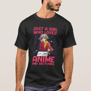 Camiseta Anime Art For Women Adolescente Chica Anime Merch 