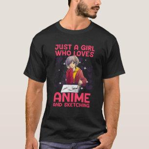 Camiseta Anime Art For Women Adolescente Chica Anime Merch