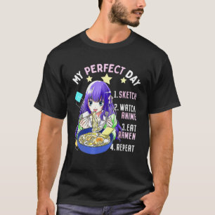 Camiseta Anime Art For Women Adolescentes Chicas Anime Merc
