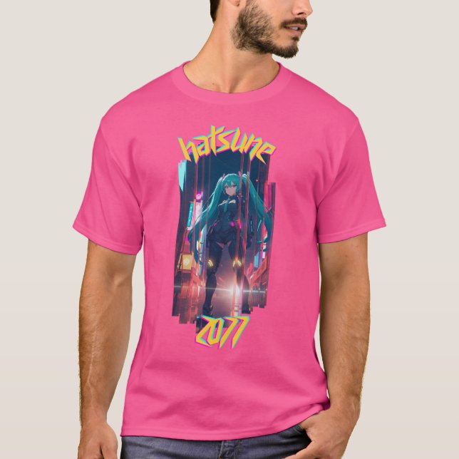Camiseta Anime Arth Anime Cyberpunk Hatsune (Anverso)