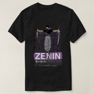 Camiseta Anime asesino de hechiceros toji fushiguro Black
