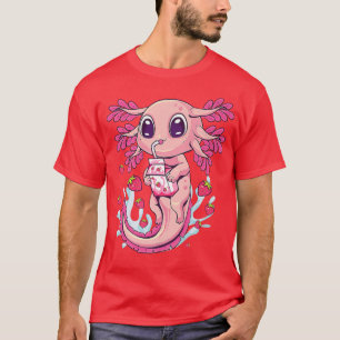 Camiseta Anime Axolotl Waifu Que Ama A Anime Ramen Y Sketc