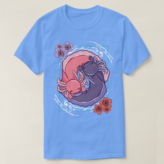 Camiseta Anime Axolotl Waifu Que Ama A Anime Ramen Y Sketc (Diseño del anverso)
