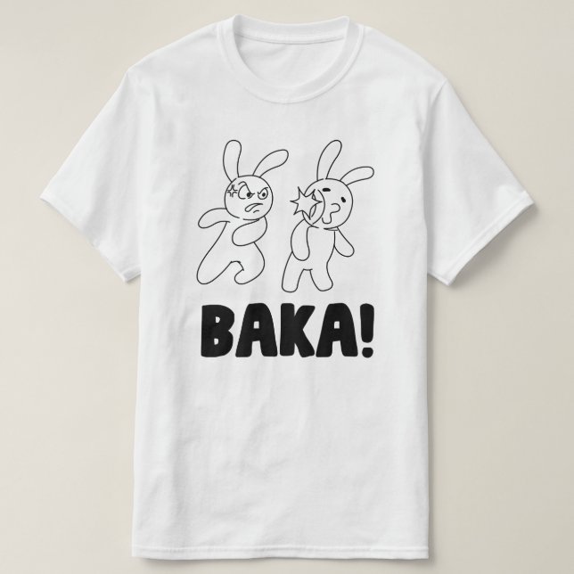 Camiseta Anime Baka Rabbit Slap Japonés (Diseño del anverso)