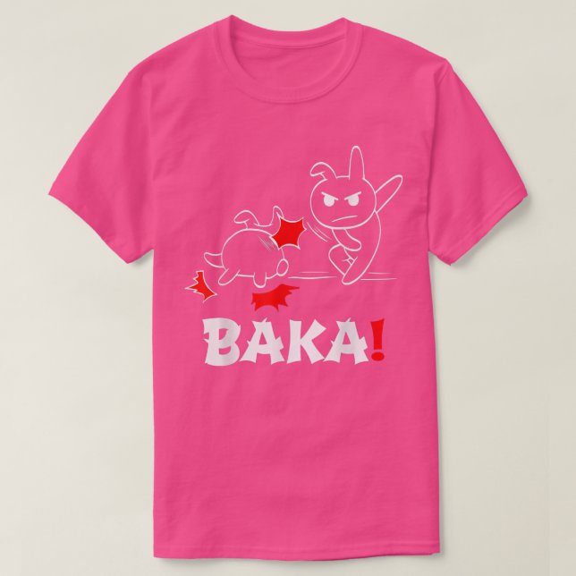 Camiseta Anime Baka Rabino gracioso gráfico del Manga japon (Diseño del anverso)