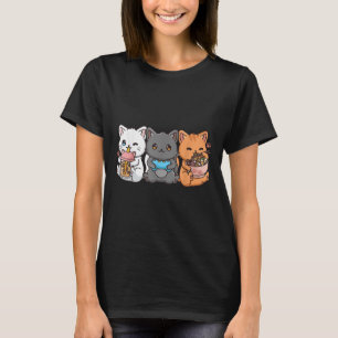 Camiseta Anime Boba Tea Bubble Tea Gaming Gamer Ramen Cat