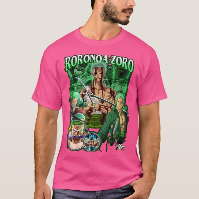 Camiseta Anime Bootleg Vintage - Zoro (Anverso)