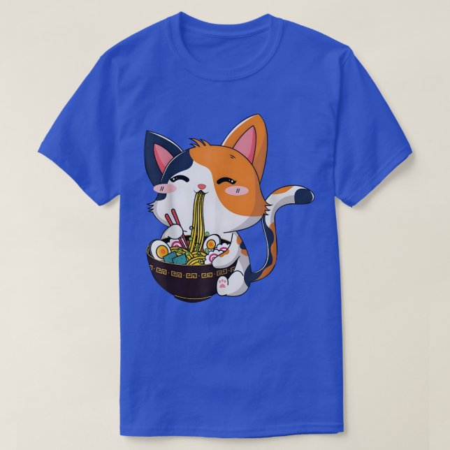 Camiseta Anime Bowl del gato Ramen Kawaii Neko Japanese1171 (Diseño del anverso)