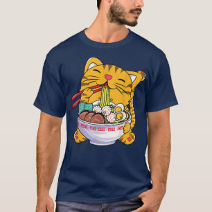 Camiseta Anime Bowl Kawaii Neko japonés de gato lindo