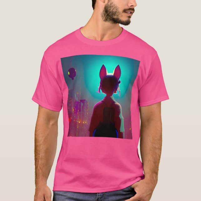 Camiseta Anime Cat Chica (Anverso)