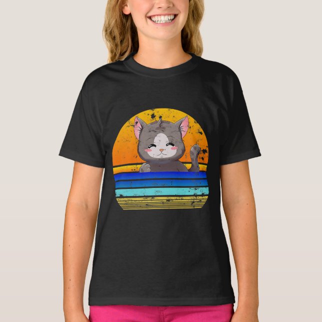 Camiseta Anime Cat | Regalo Por Cumpleaños De Los Chicas (Anverso)