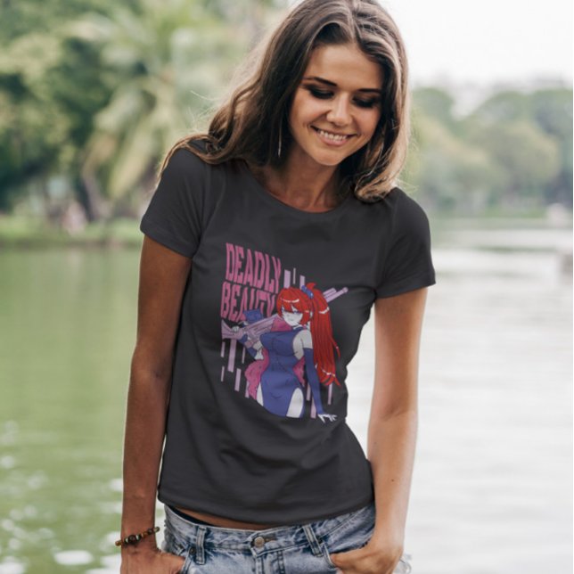 Camiseta Anime Chica con arma (Subido por el creador)