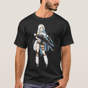 Camiseta Anime Chica Con Arma