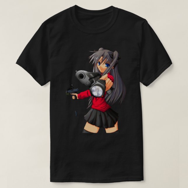 Camiseta Anime chica con diseño de arma genial (Diseño del anverso)
