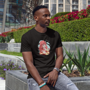 Camiseta Anime Chica Con Gato