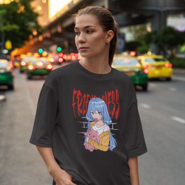 Camiseta Anime Chica Con Juguete De Conejo (Subido por el creador)