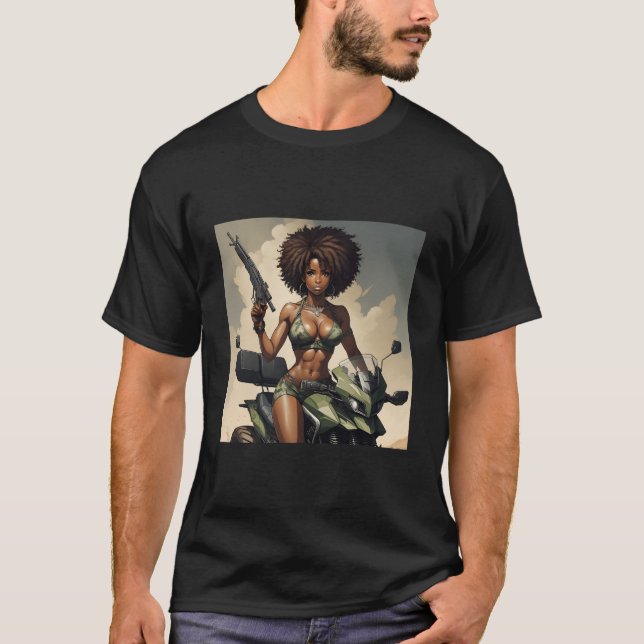 Camiseta Anime Chica En Bikini (Anverso)