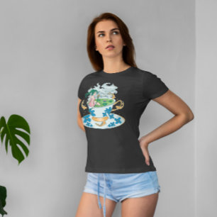 Camiseta Anime Chica En Tea Cup