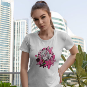 Camiseta Anime Chica Flowers