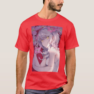 Camiseta Anime Chica Kawaii Pastel Waifu japonés estético 