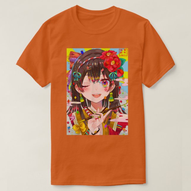 Camiseta Anime Chica Kawaii Waifu Estética Japonesa Otaku T (Diseño del anverso)
