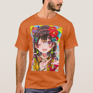 Camiseta Anime Chica Kawaii Waifu Estética Japonesa Otaku T