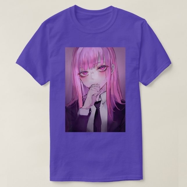 Camiseta Anime Chica Kawaii Waifu japonés estético rosado (Diseño del anverso)