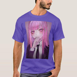 Camiseta Anime Chica Kawaii Waifu japonés estético rosado