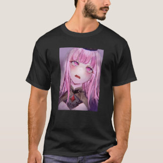 Camiseta Anime Chica Kawaii Waifu japonés estético rosado