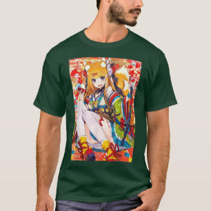 Camiseta Anime Chica Kawaii Waifu Manga O estésica japonesa