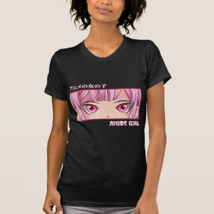 Camiseta Anime Chica mira el himno estético japonés del art