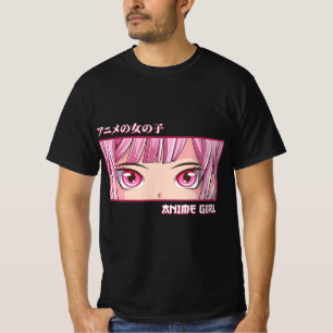 Camiseta Anime Chica mira el himno estético japonés del art