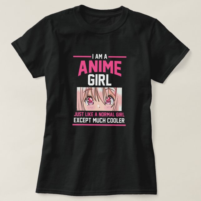 Camiseta Anime Chica Otaku (Diseño del anverso)