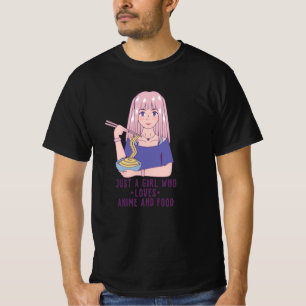 Camiseta Anime Chica   para Anime y Food Lover