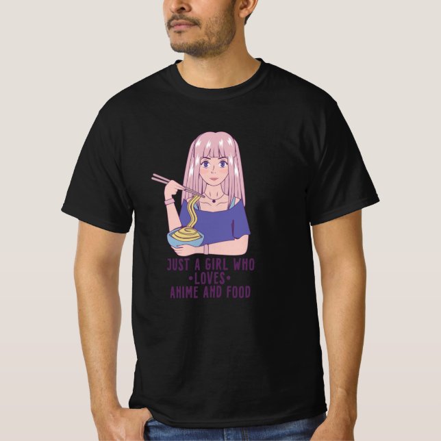 Camiseta Anime Chica | para Anime y Food Lover (Anverso)