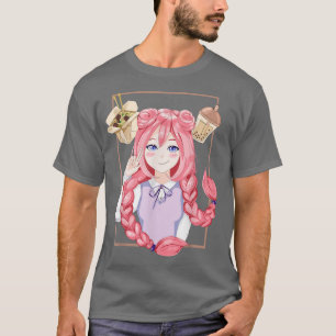 Camiseta Anime Chica Ramen Bubble Tea arte japonés Manga Ka