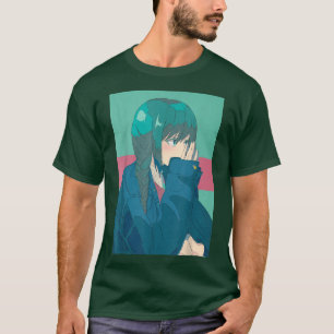 Camiseta Anime Chica Retro 80 Años 90 Estética Lofi Japonés