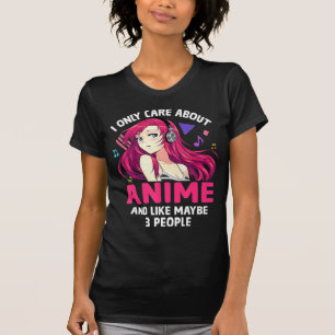 Camiseta Anime Chica Solo Me Importa Anime Y Tal Vez