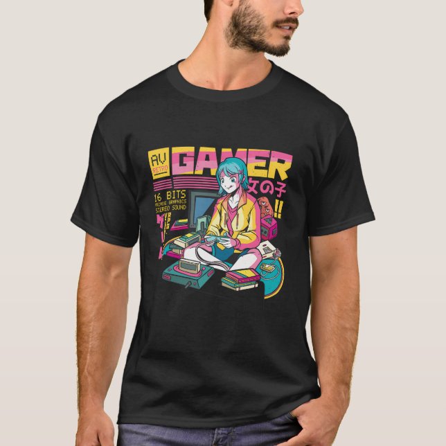 Camiseta Anime Chica vestido Anime Chica Gamer Vapo (Anverso)