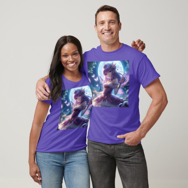 Camiseta Anime Chica Violet Butterfly Wing Moon Fairy (Unisexo)