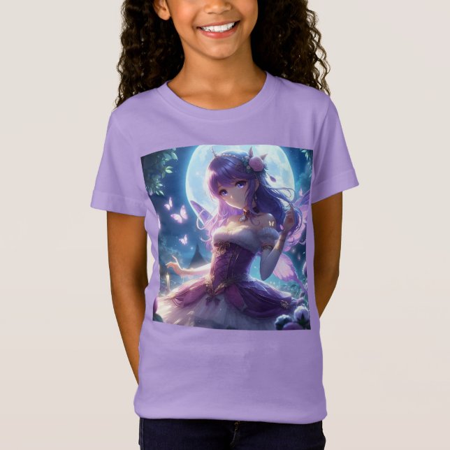Camiseta Anime Chica Violet Butterfly Wing Moon Fairy (Anverso)