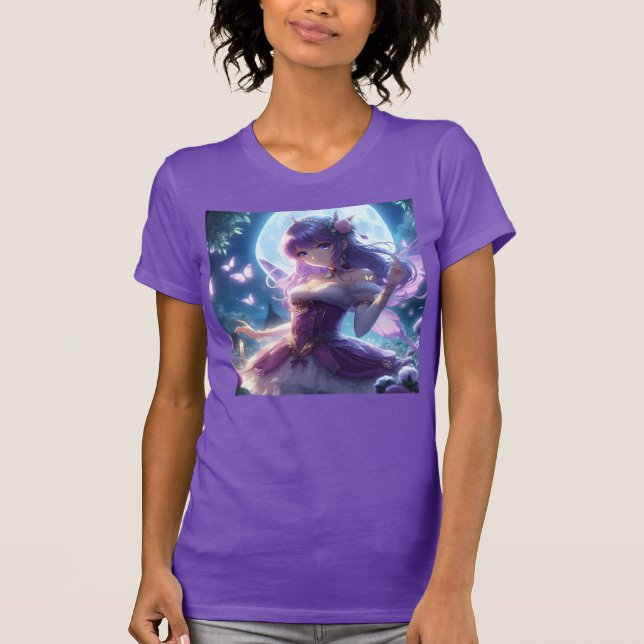 Camiseta Anime Chica Violet Butterfly Wing Moon Fairy (Anverso)