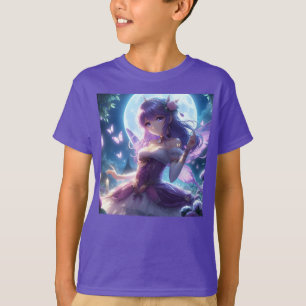 Camiseta Anime Chica Violet Butterfly Wing Moon Fairy