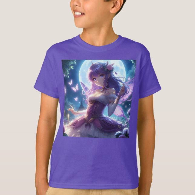 Camiseta Anime Chica Violet Butterfly Wing Moon Fairy (Anverso)