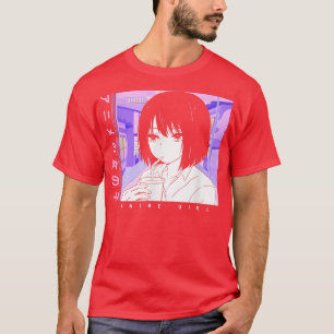 Camiseta Anime Chica Waifu Chica japonés de estética Kawaii
