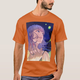 Camiseta Anime Chica Waifu Colorful Pastel Estético Japonés